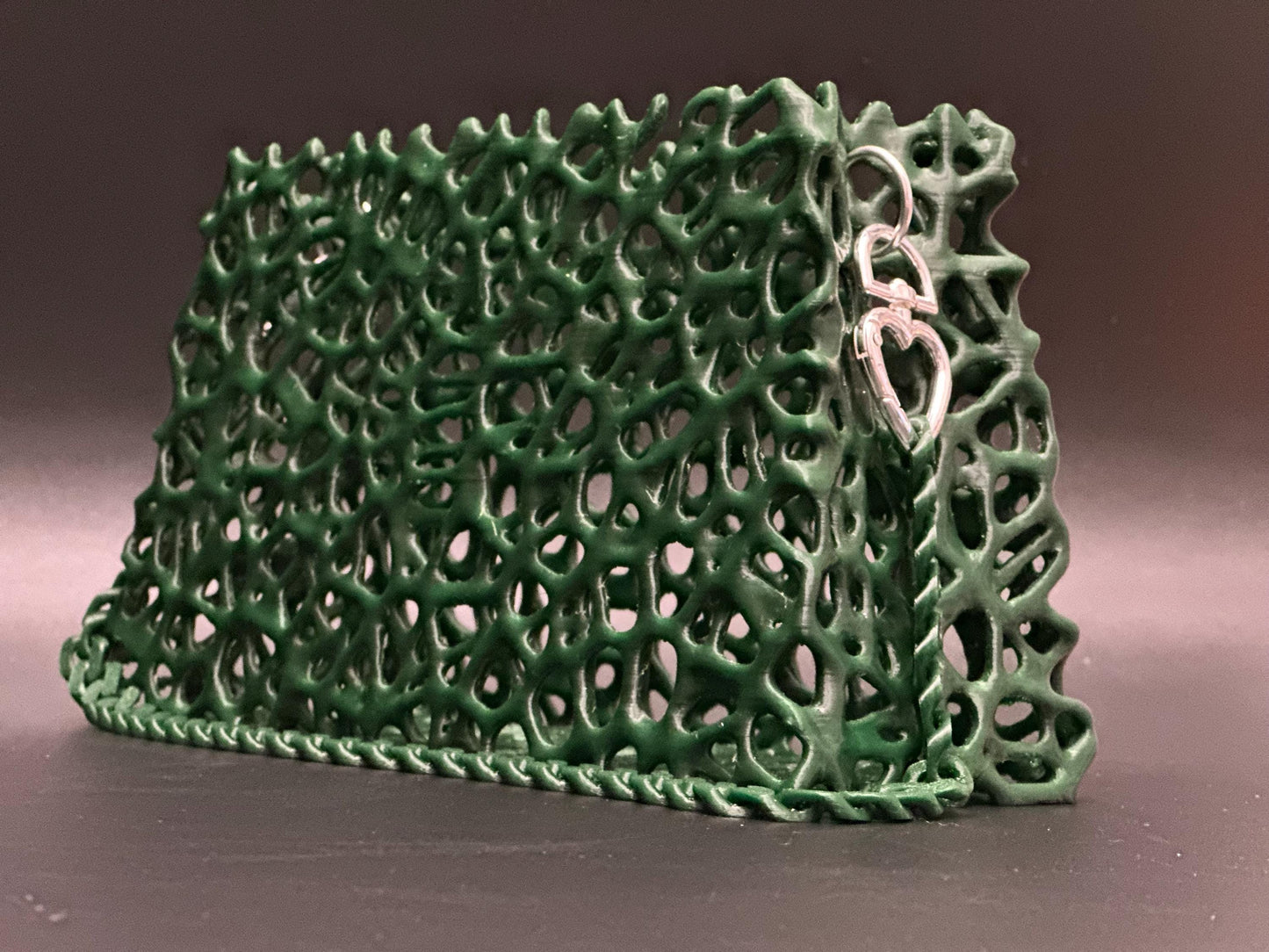 Emerald Green 3D-Printed Purse – Bold and Stylish Handbag for Every Occasion