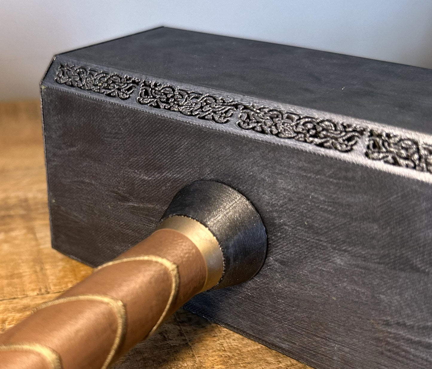 Thor’s Hammer Door Stopper | Fillable Mjølnir with Metallic Finish