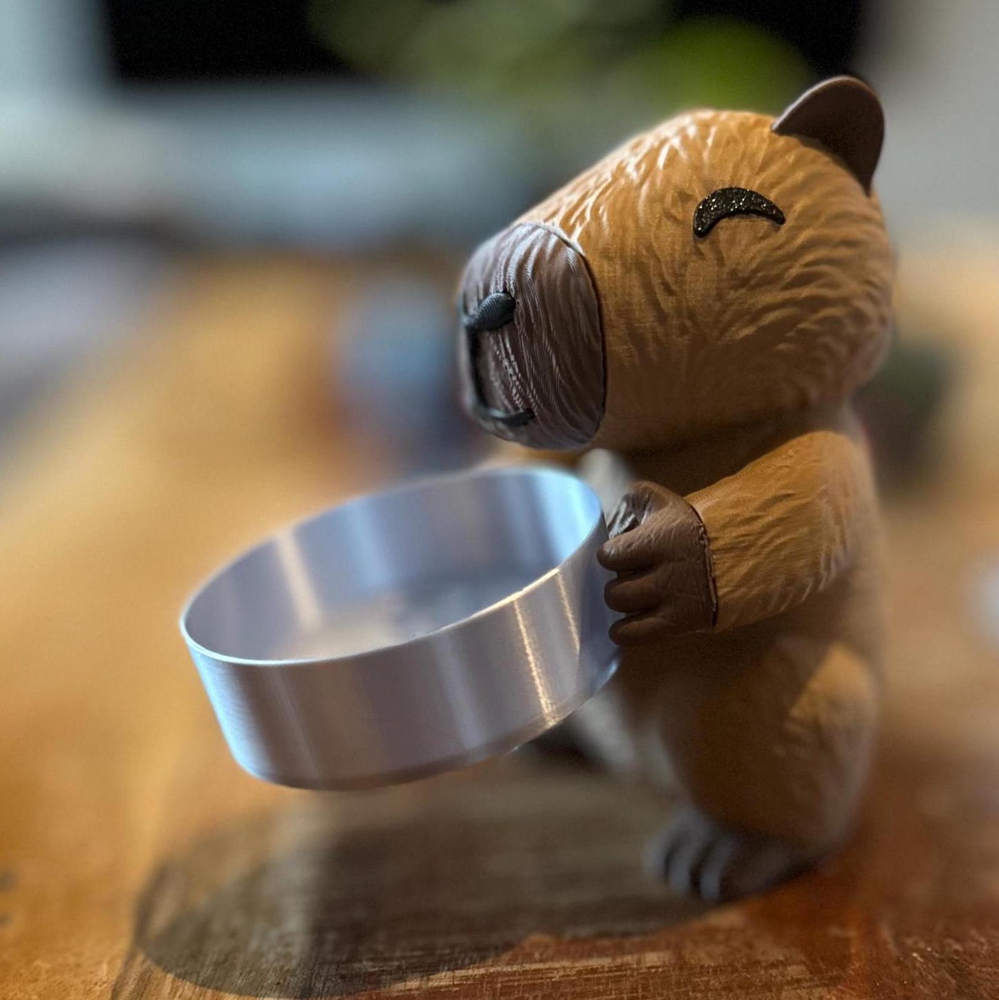 Capybara Jewelry Holder Organizer โ Cute Trinket Dish with Gold or Silver Options