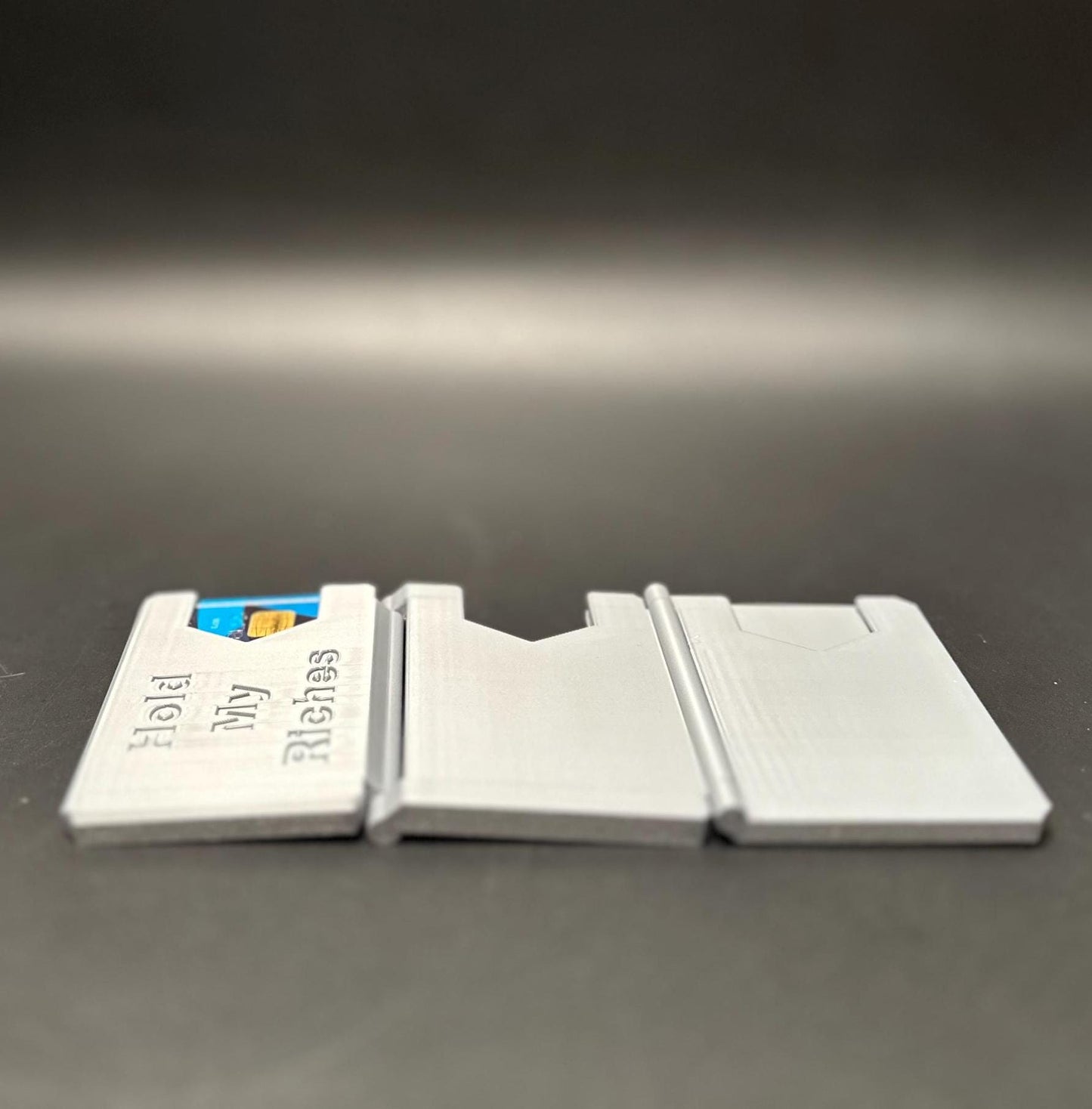Customized Grey Trifold Wallet - Your Name, Your Style!