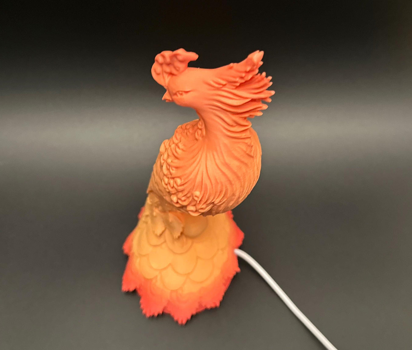 Mystical Phoenix LED Lamp: Glowing Firebird with Flame Effect - Unique Fantasy Home Decor Gift