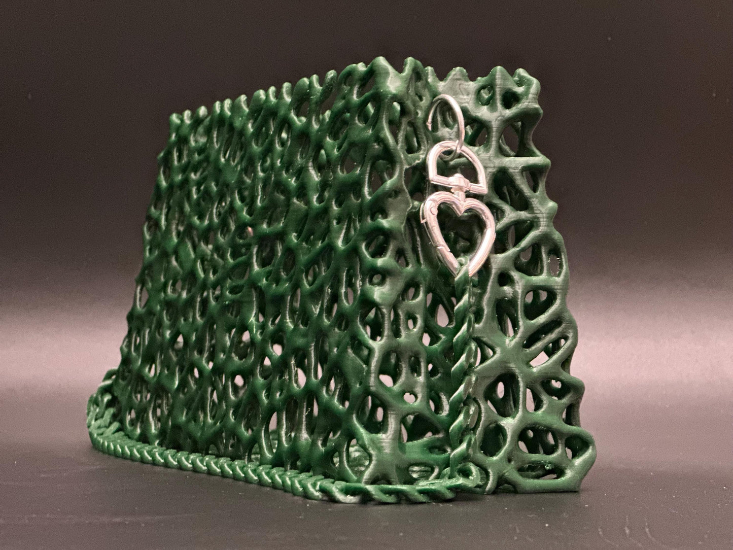 Emerald Green 3D-Printed Purse – Bold and Stylish Handbag for Every Occasion