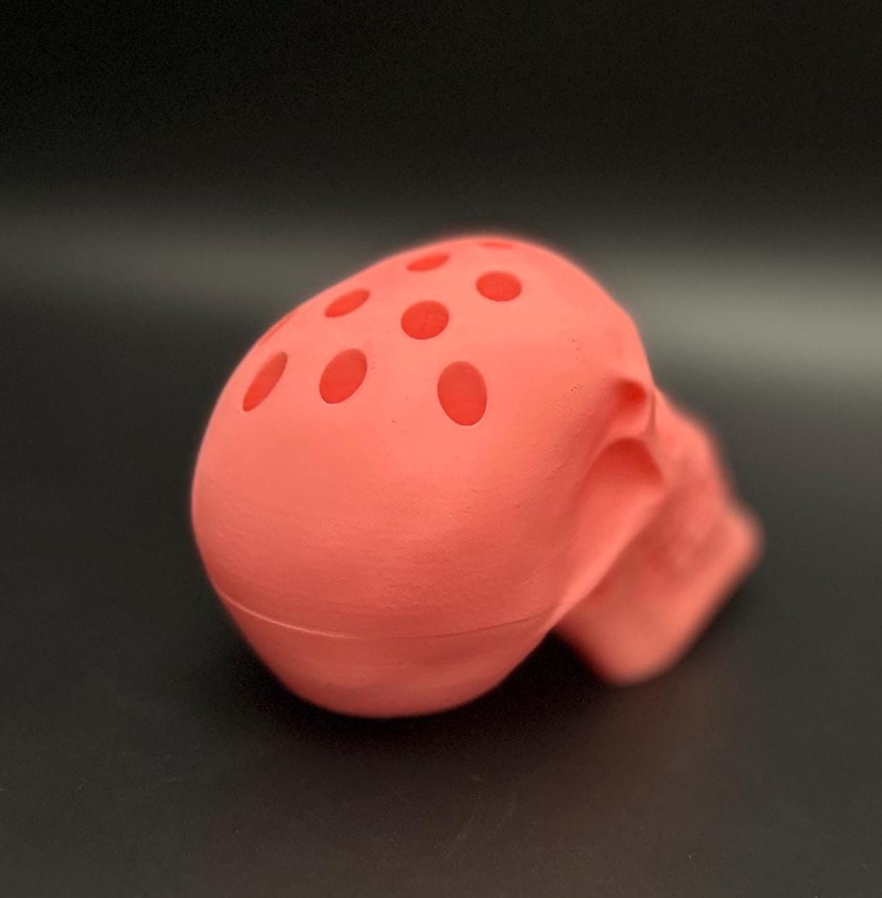 Bold & Playful Bubblegum Pink Skull Pen Holder for Unique Desk Organization