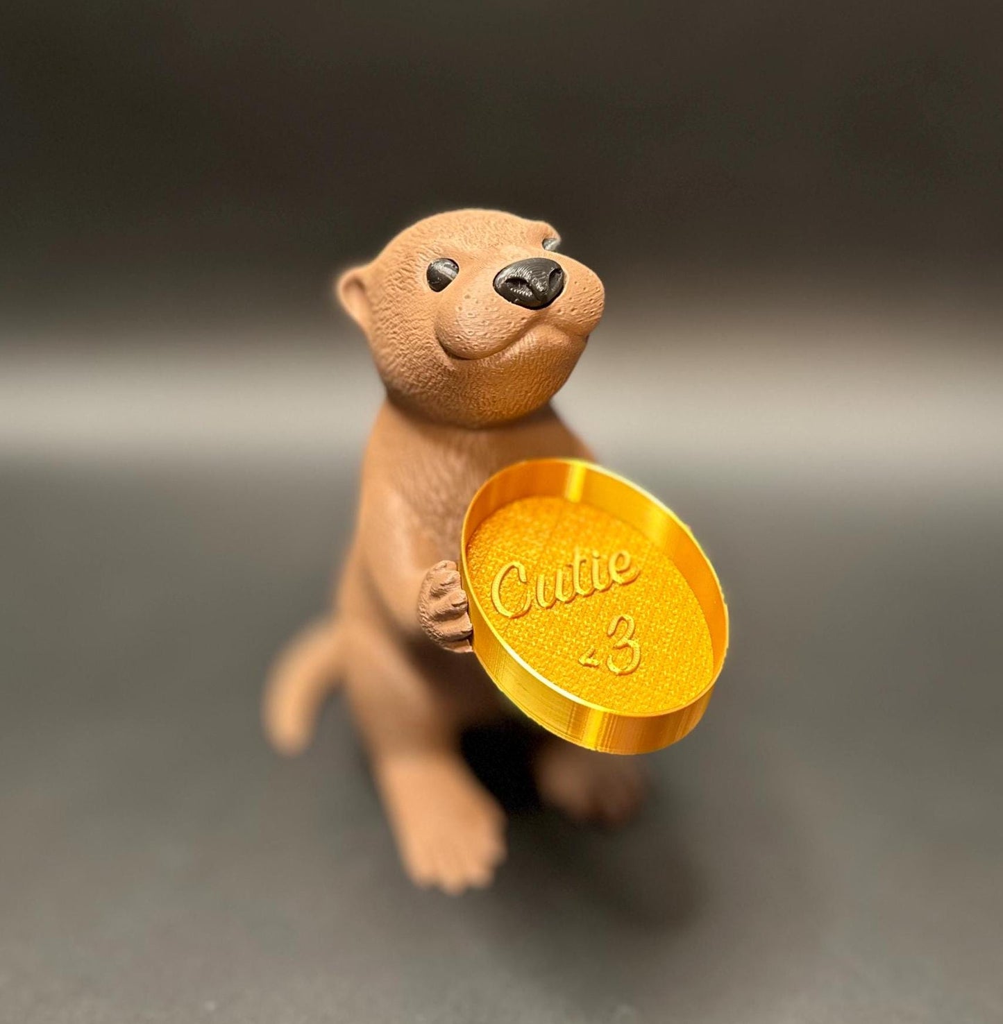 Gold dish
A cute otter-shaped jewelry holder with a trinket dish, available in multiple colors for added charm.