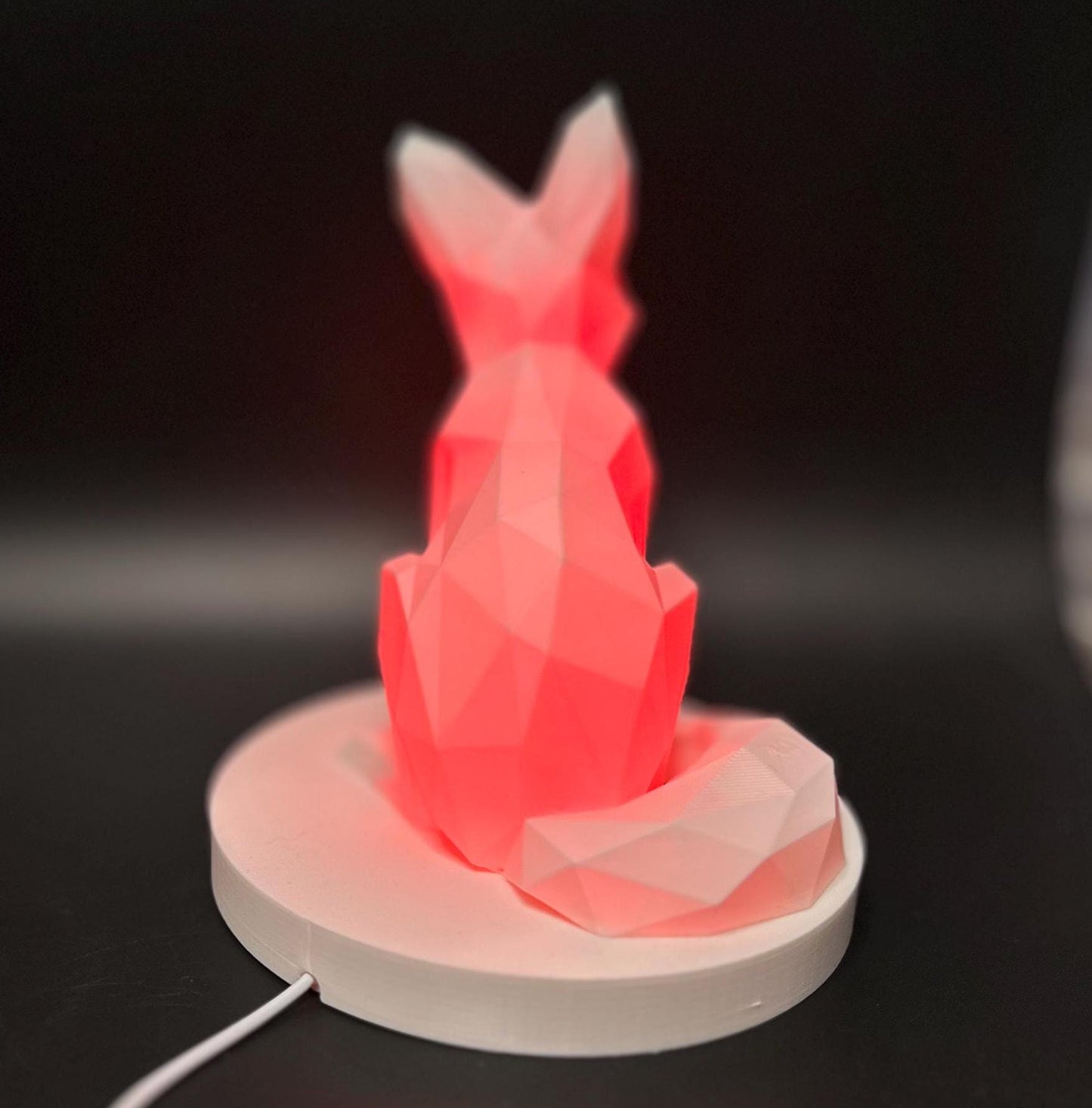 Geometric Fox Lamp: Stylish RGB Light for Modern Home Decor