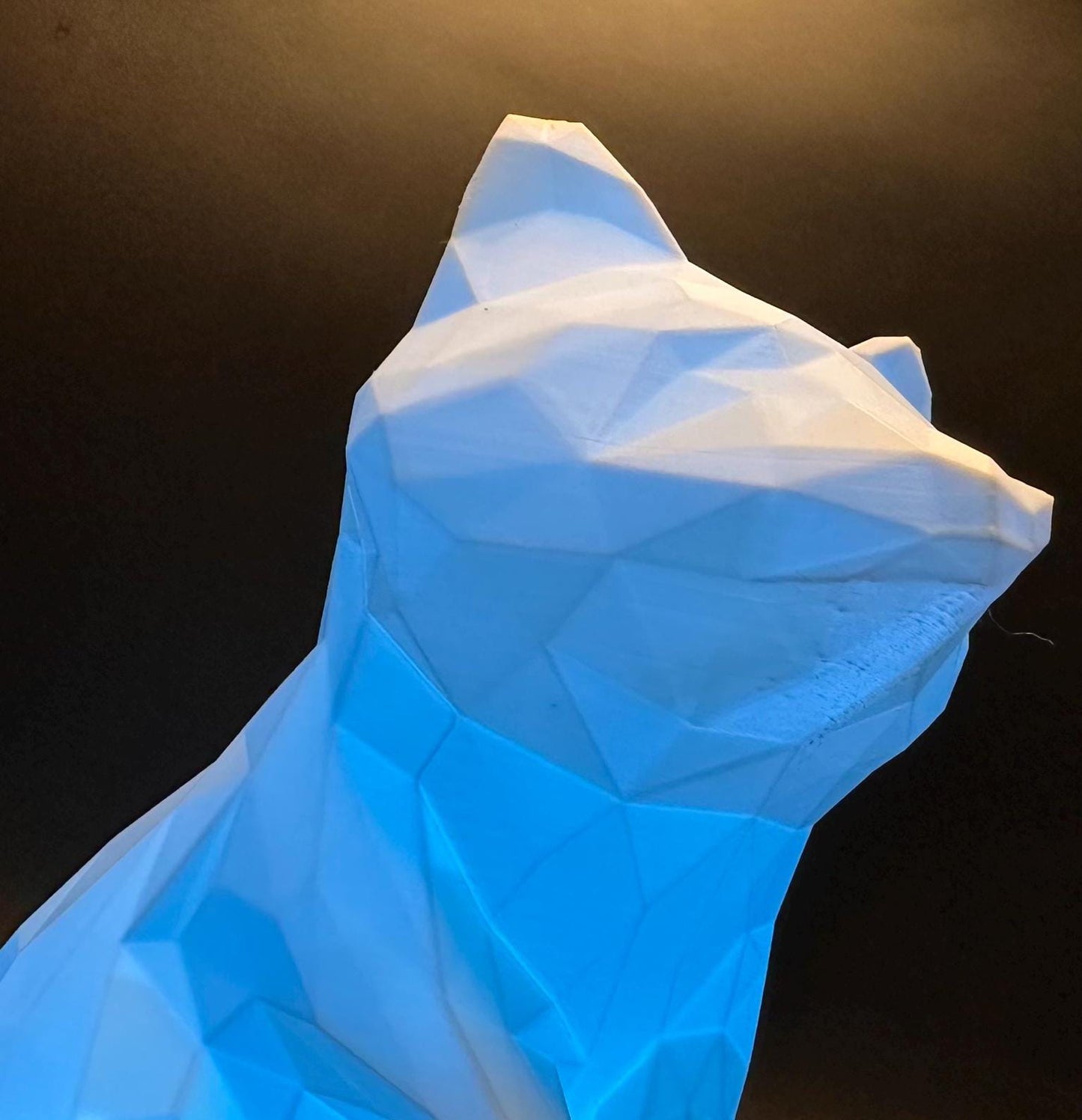 Stylish Geometric Raccoon Lamp: Vibrant RGB Lighting for Trendy Interiors
