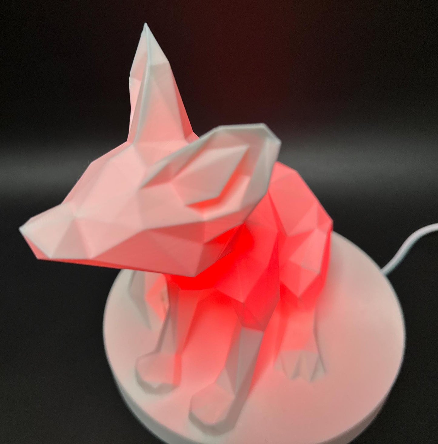 Geometric Fox Lamp: Stylish RGB Light for Modern Home Decor