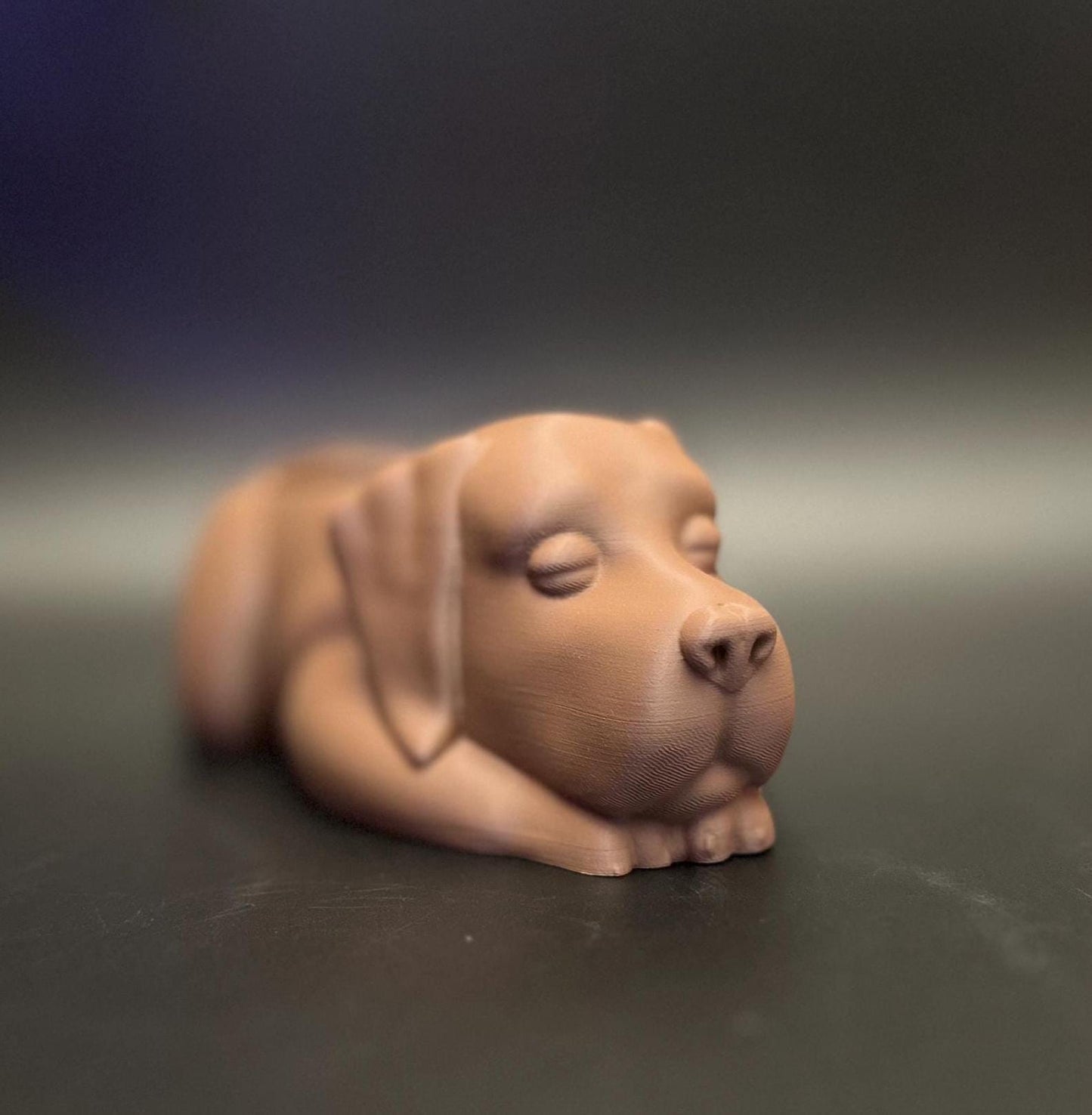 Charming chocolate Labrador planter for succulents, highlighting adorable dog-inspired details and warm tones.