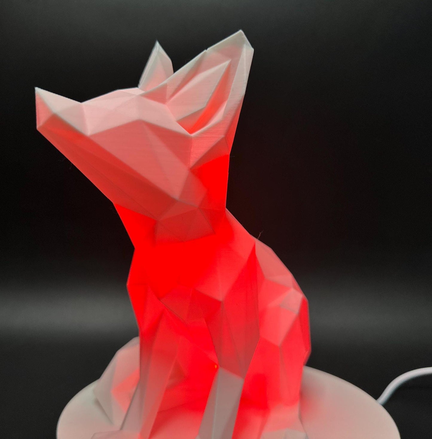 Geometric Fox Lamp: Stylish RGB Light for Modern Home Decor
