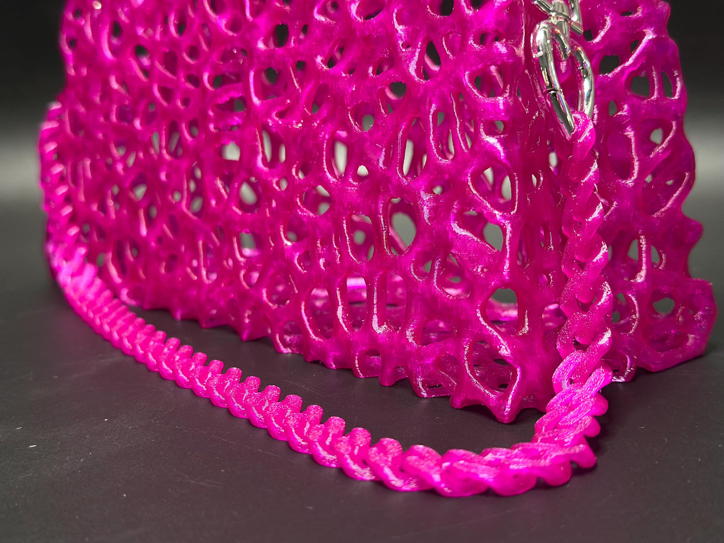 Stylish Magenta Clutch Handbag: Hot Pink Shoulder Strap Purse, Eco-Friendly Bold Fashion Accessory