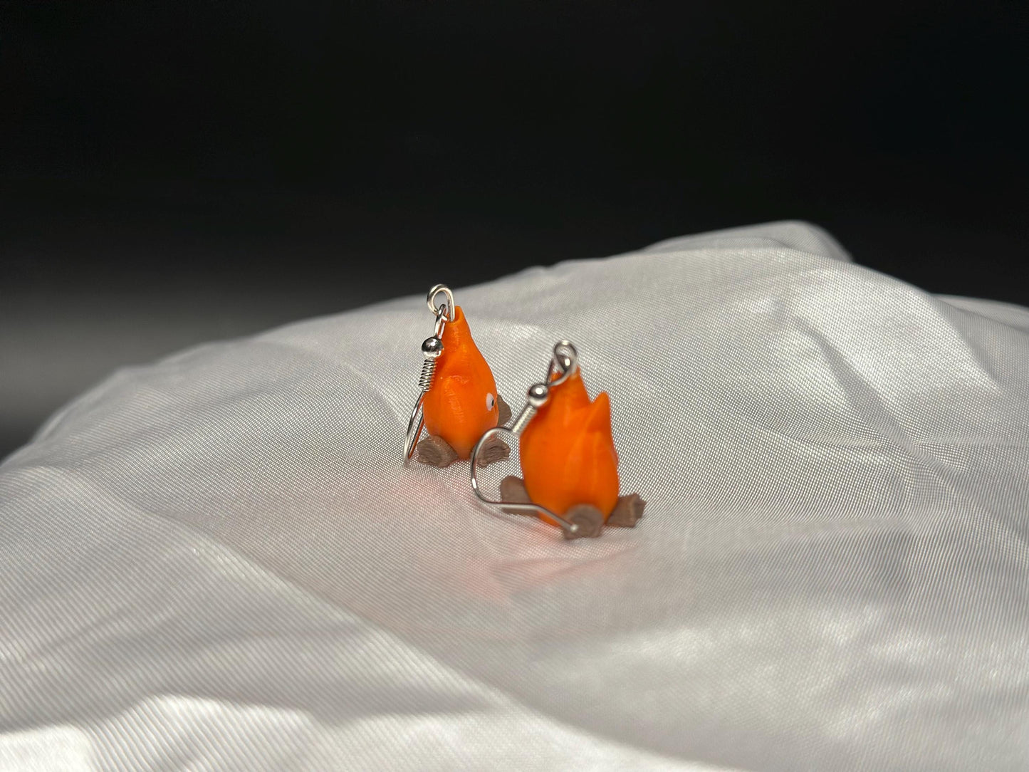 Enchanted Fire Spirit Earrings: Mythical Fantasy Jewelry Inspired by Elemental Legends