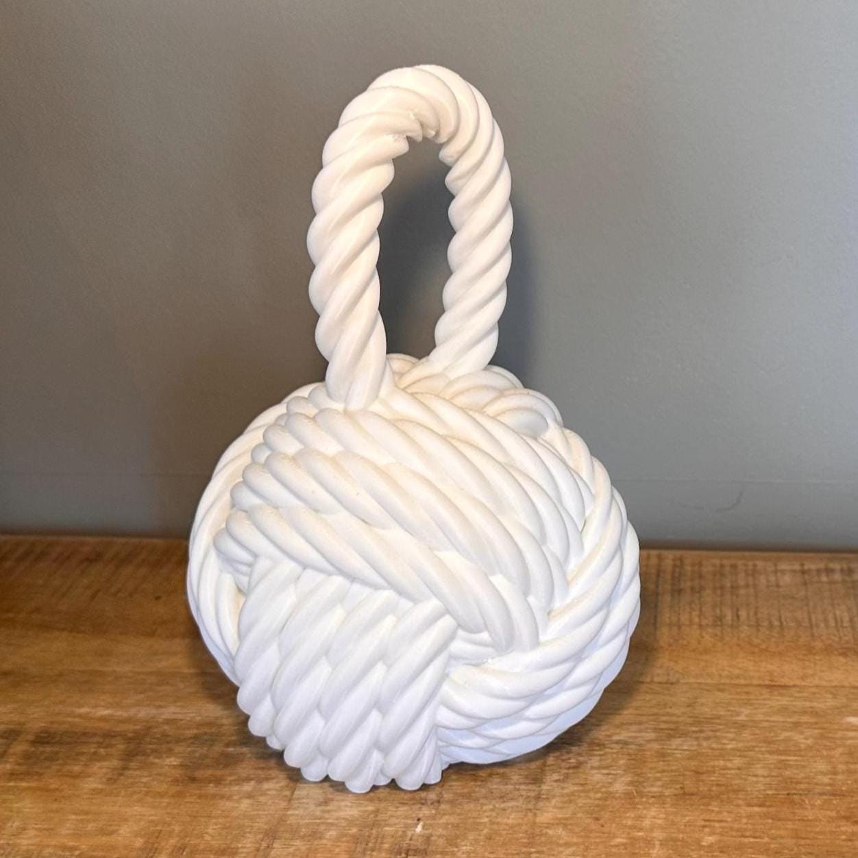 Nautical Knot Door Stopper | Fillable Rope Knot Weight for Doors