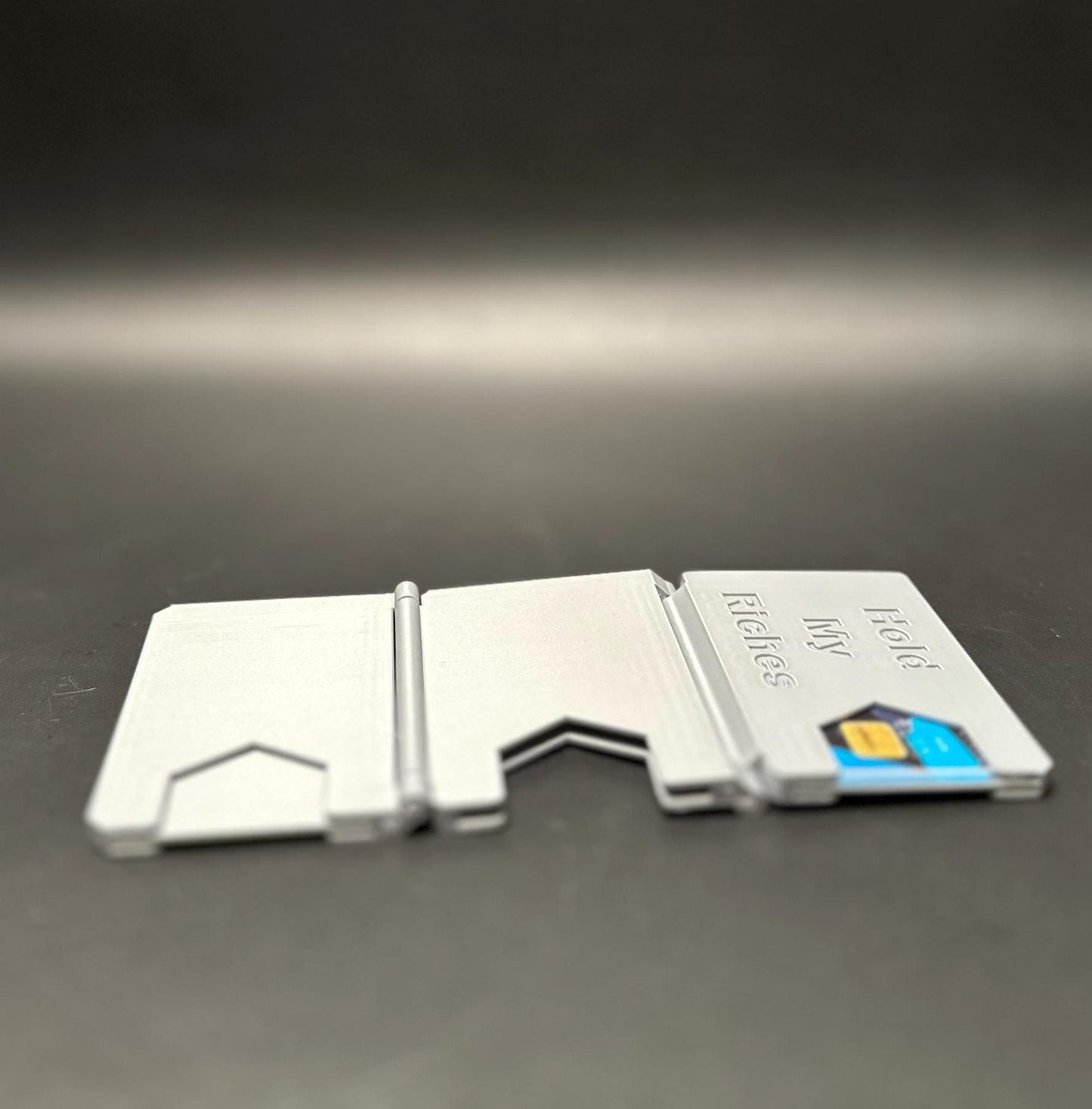 Customized Grey Trifold Wallet - Your Name, Your Style!