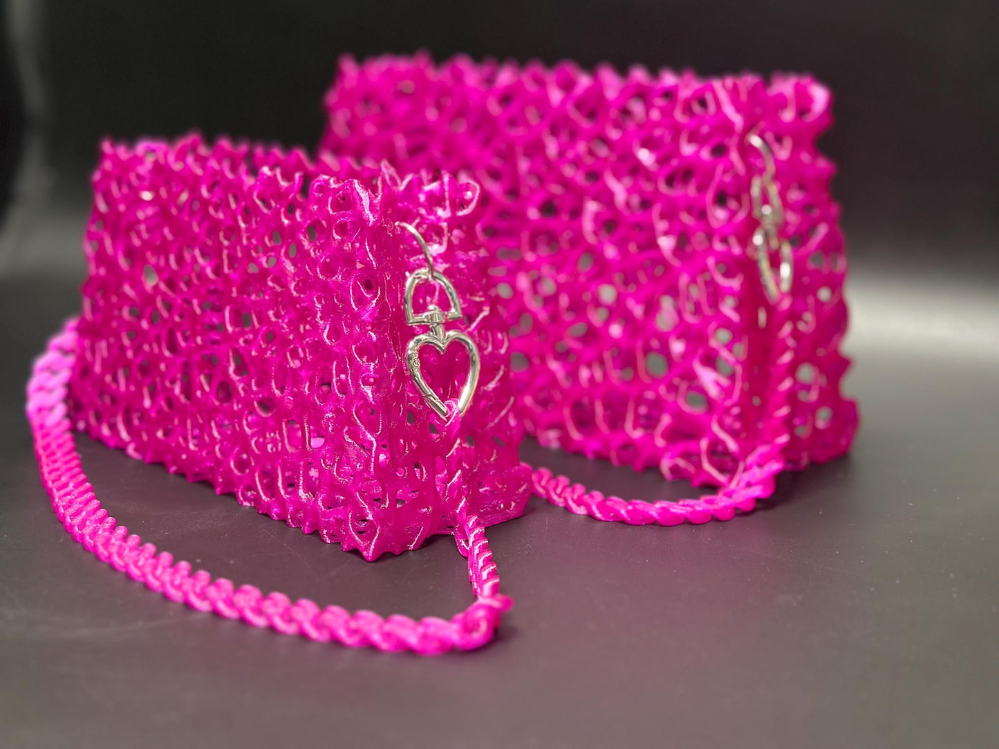 Stylish Magenta Clutch Handbag: Hot Pink Shoulder Strap Purse, Eco-Friendly Bold Fashion Accessory