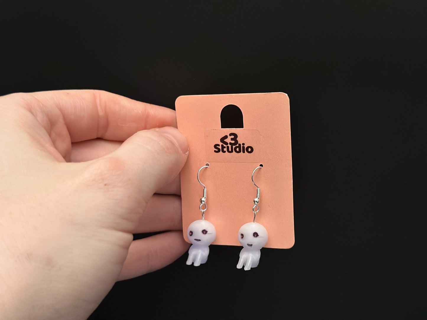 Mystical Glowing Kodama Forest Spirit Earrings: Enchanting Fantasy Jewelry for Anime & Nature Lovers