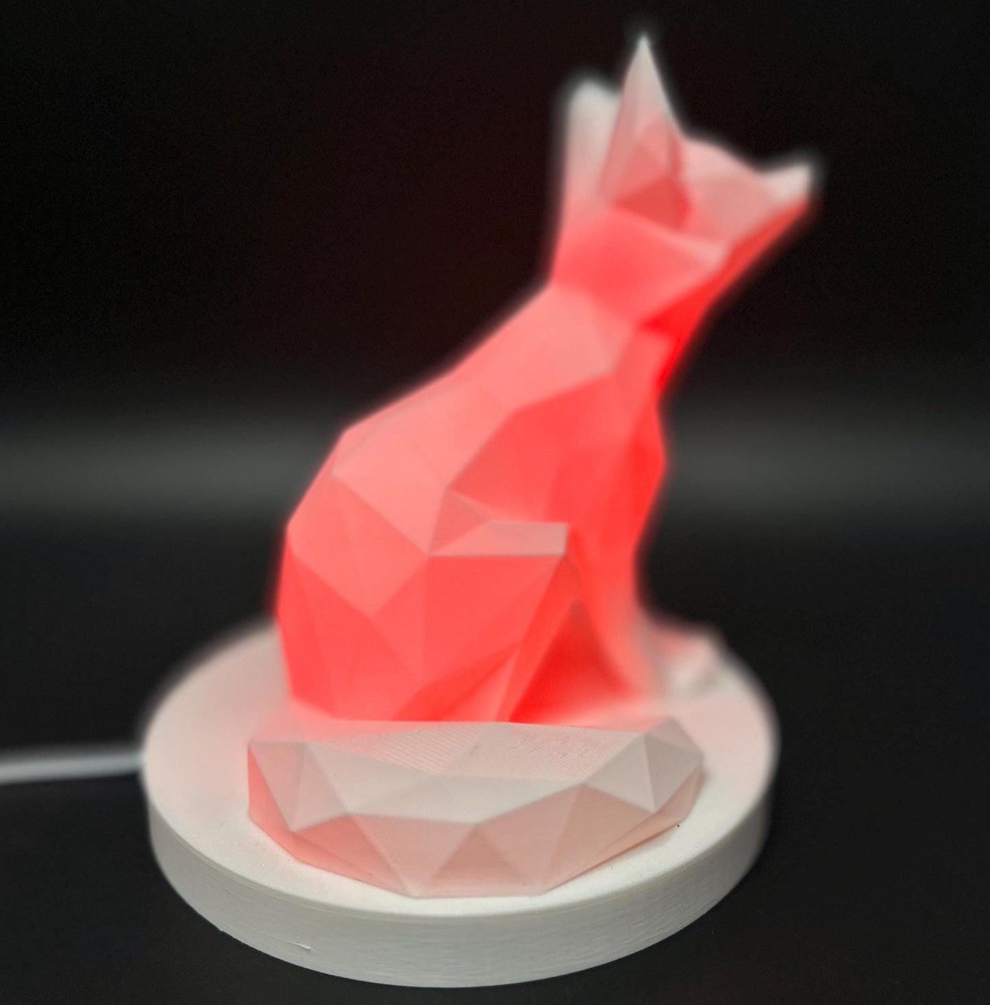 Geometric Fox Lamp: Stylish RGB Light for Modern Home Decor