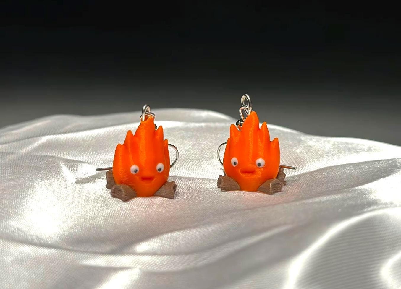 Enchanted Fire Spirit Earrings: Mythical Fantasy Jewelry Inspired by Elemental Legends