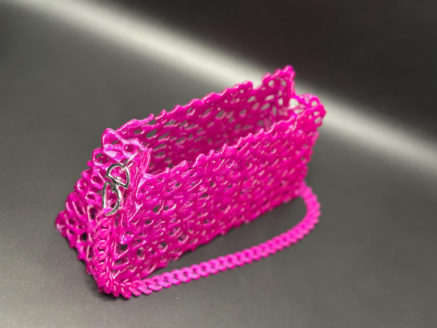 Stylish Magenta Clutch Handbag: Hot Pink Shoulder Strap Purse, Eco-Friendly Bold Fashion Accessory