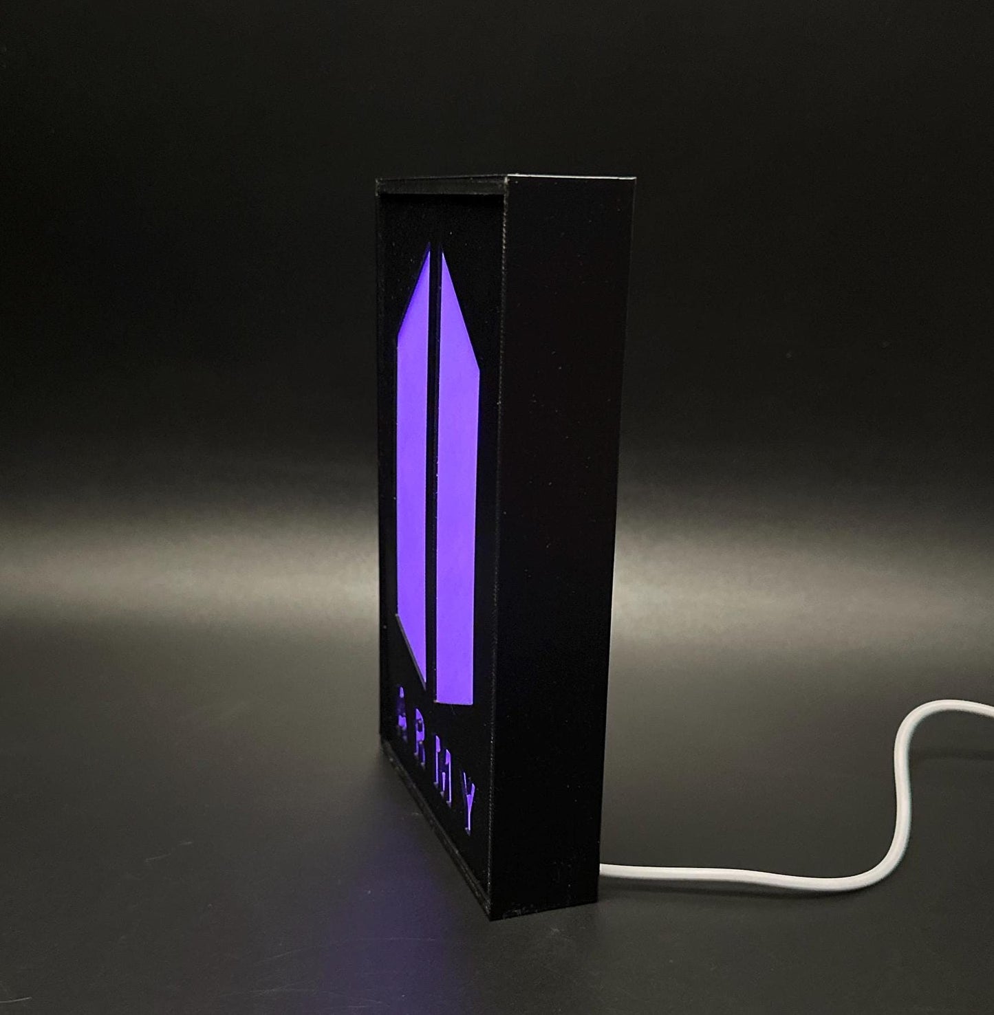 Fan-made BTS ARMY light box featuring RGB illumination. A stunning addition to K-pop fan decor or a thoughtful gift