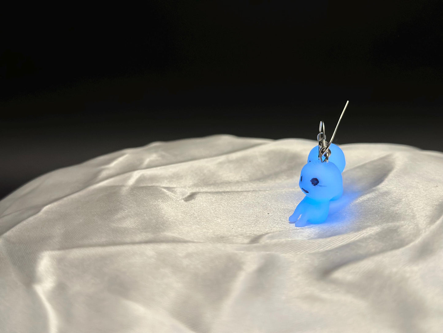 Mystical Glowing Kodama Forest Spirit Earrings: Enchanting Fantasy Jewelry for Anime & Nature Lovers