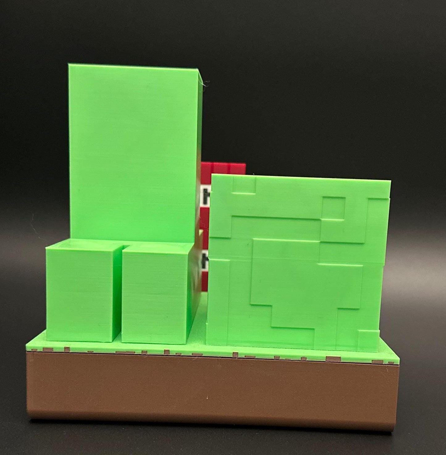 Pixelated Block Desk Organizer: Retro Gaming-Inspired Storage for Creative Workspace & Stationery Essentials