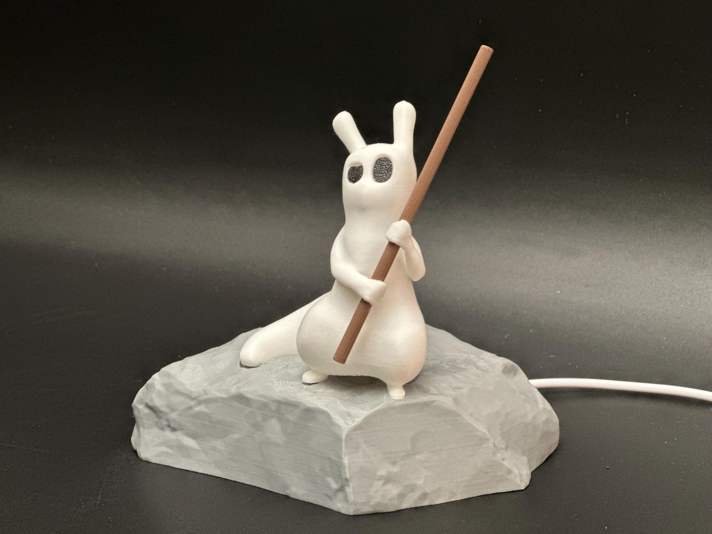 Whimsical Cat Adventurer with Slug Tail Light