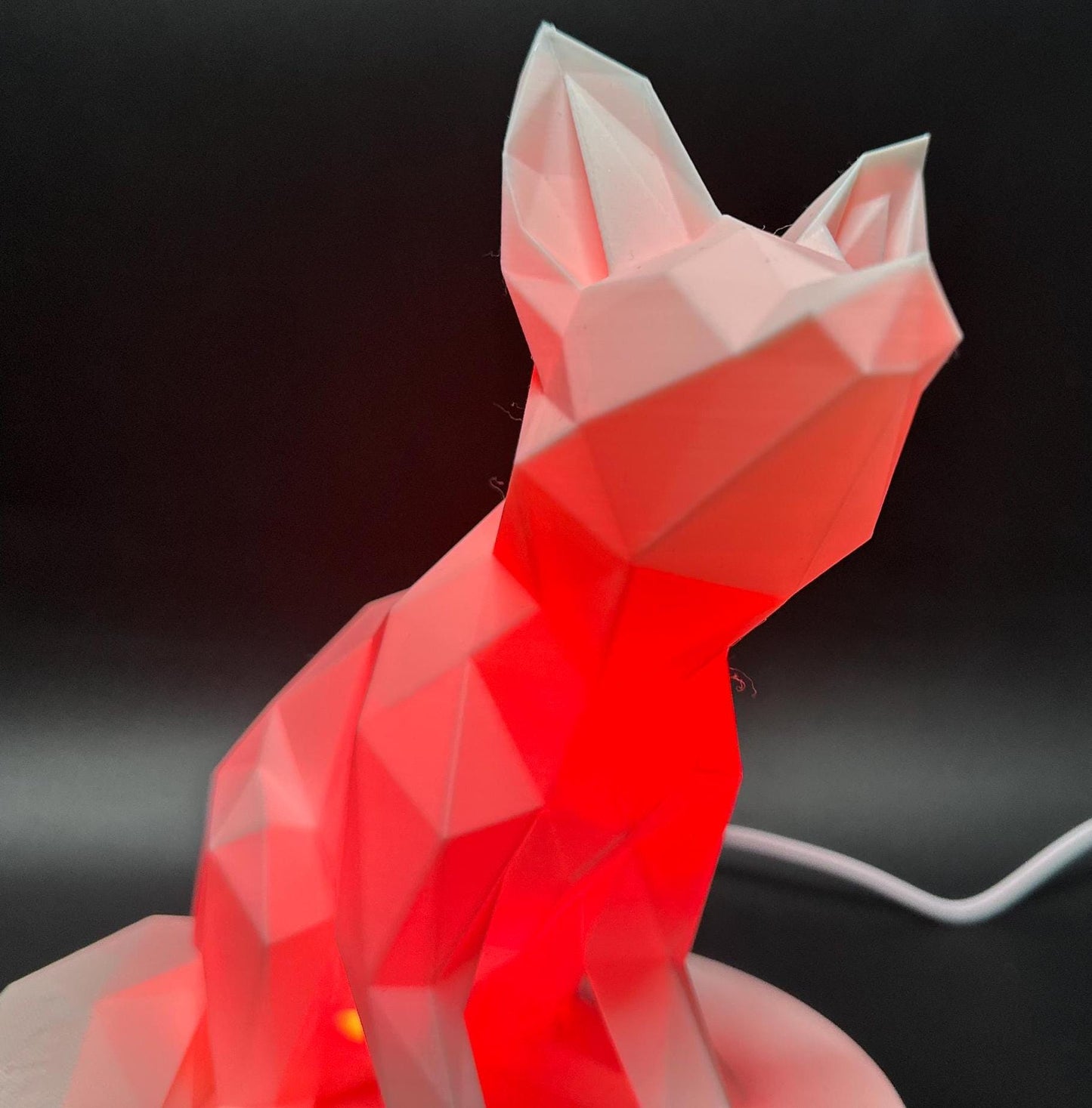 Geometric Fox Lamp: Stylish RGB Light for Modern Home Decor