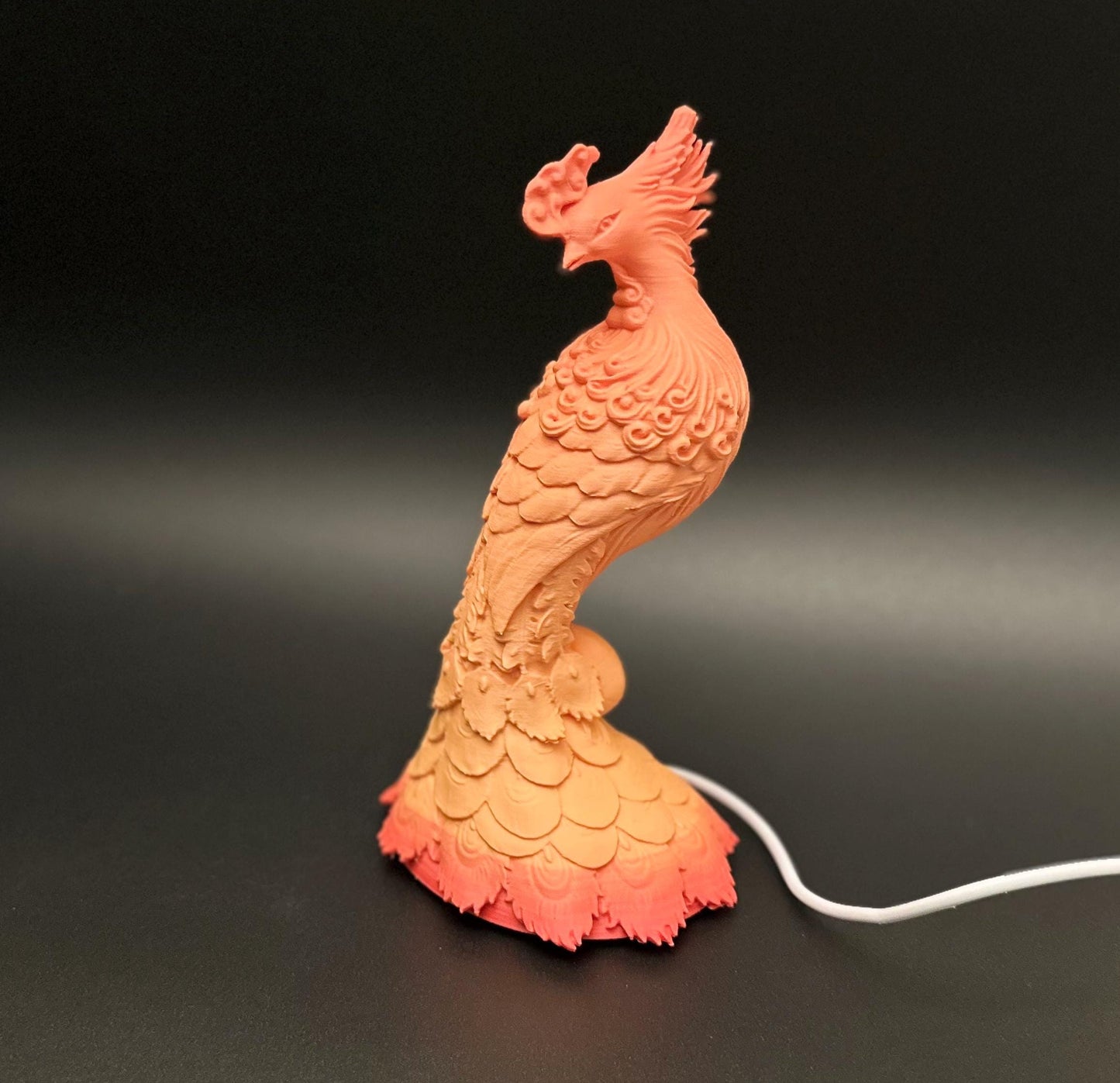 Mystical Phoenix LED Lamp: Glowing Firebird with Flame Effect - Unique Fantasy Home Decor Gift