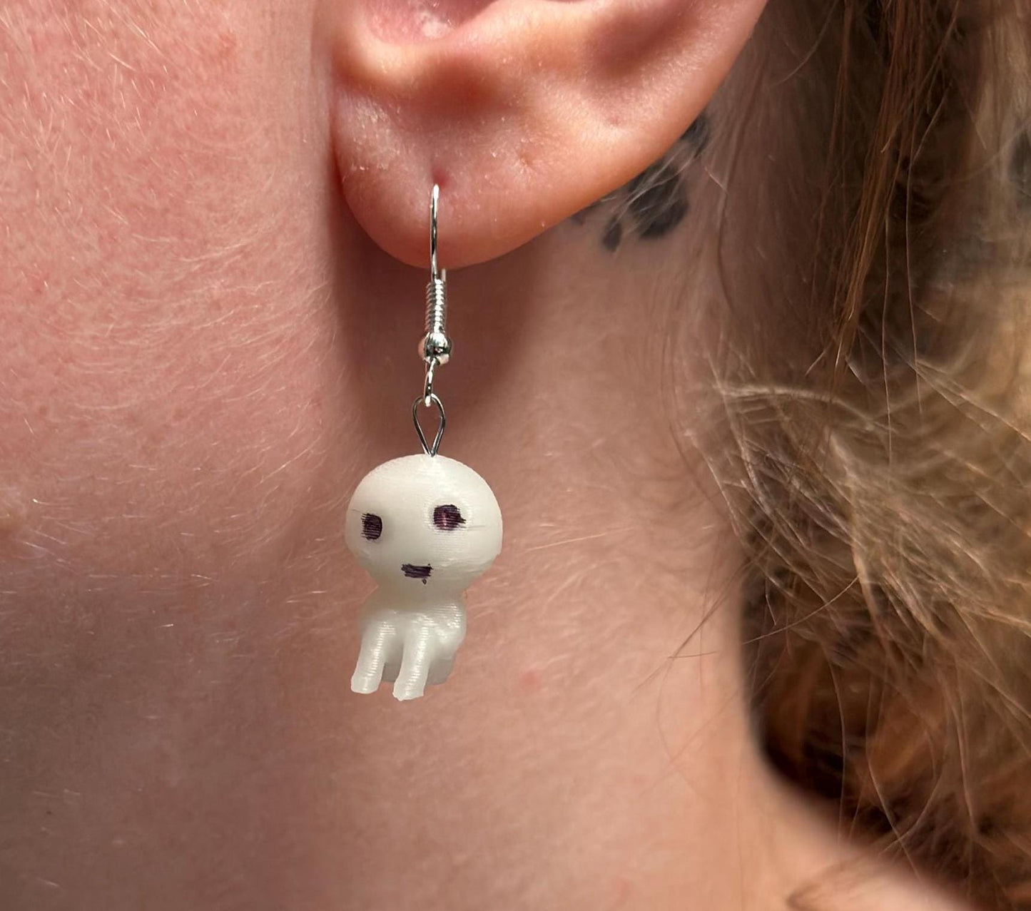 Mystical Glowing Kodama Forest Spirit Earrings: Enchanting Fantasy Jewelry for Anime & Nature Lovers