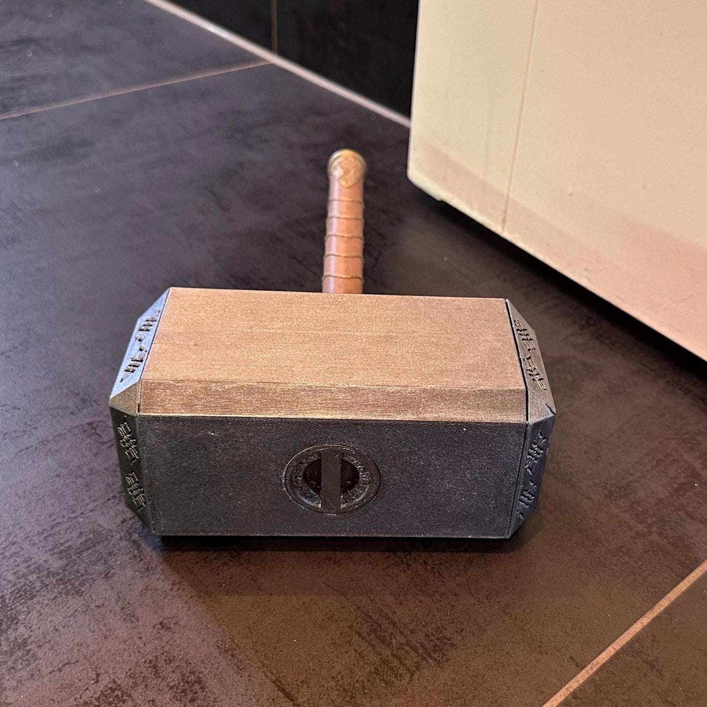 Thor’s Hammer Door Stopper | Fillable Mjølnir with Metallic Finish