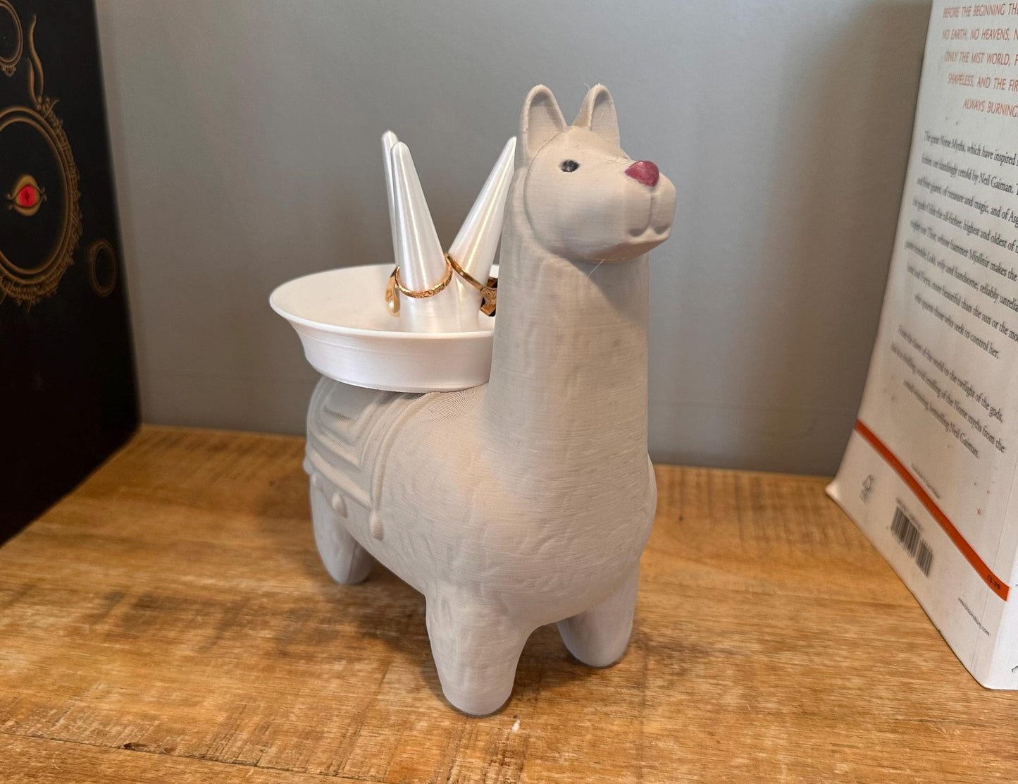 Alpaca Jewelry Holder – Cute Ring & Trinket Dish with Color Options