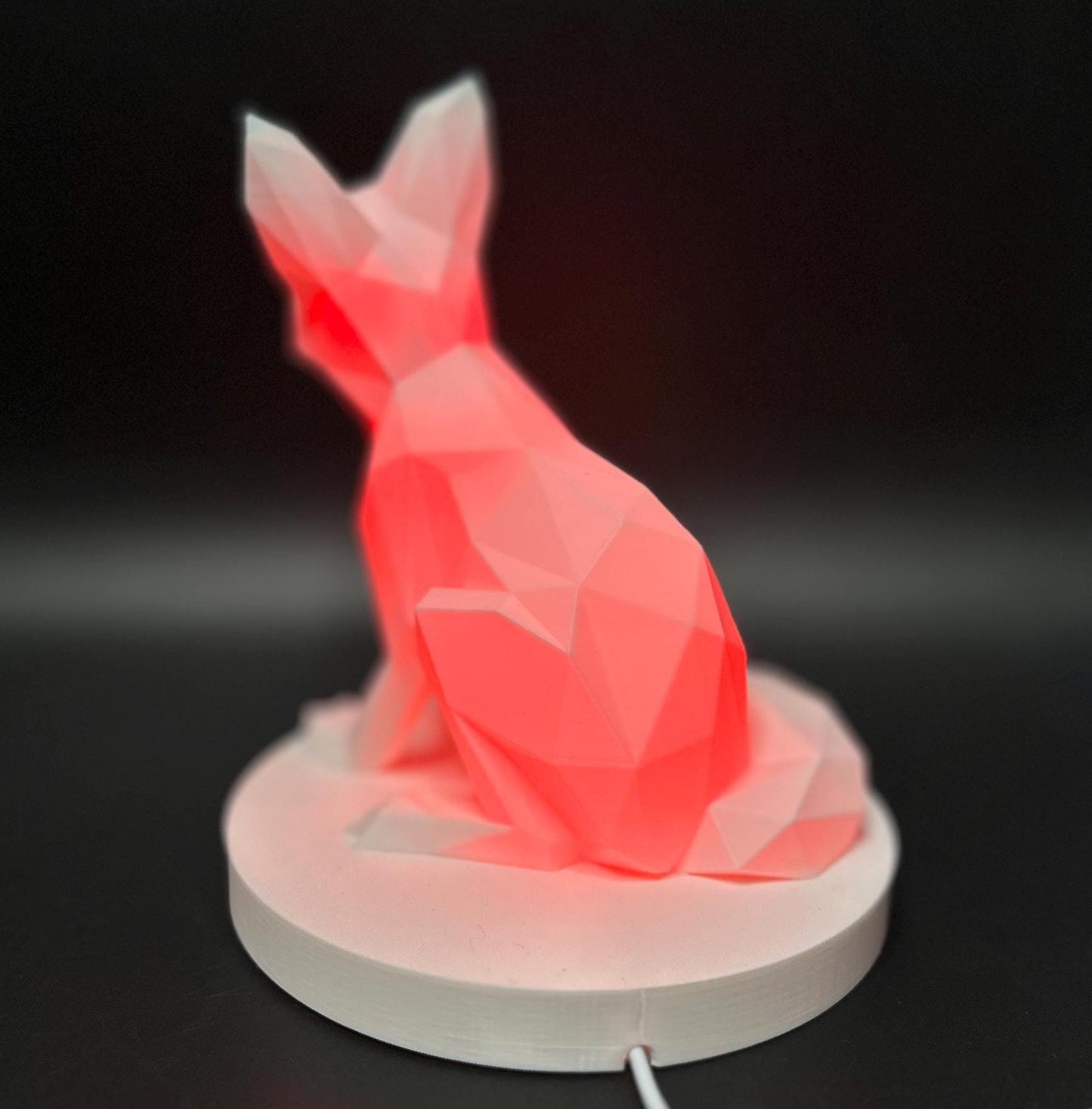 Geometric Fox Lamp: Stylish RGB Light for Modern Home Decor