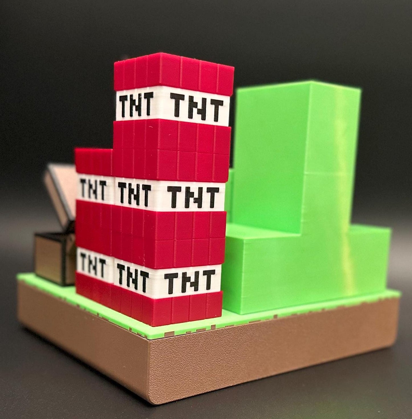 Pixelated Block Desk Organizer: Retro Gaming-Inspired Storage for Creative Workspace & Stationery Essentials