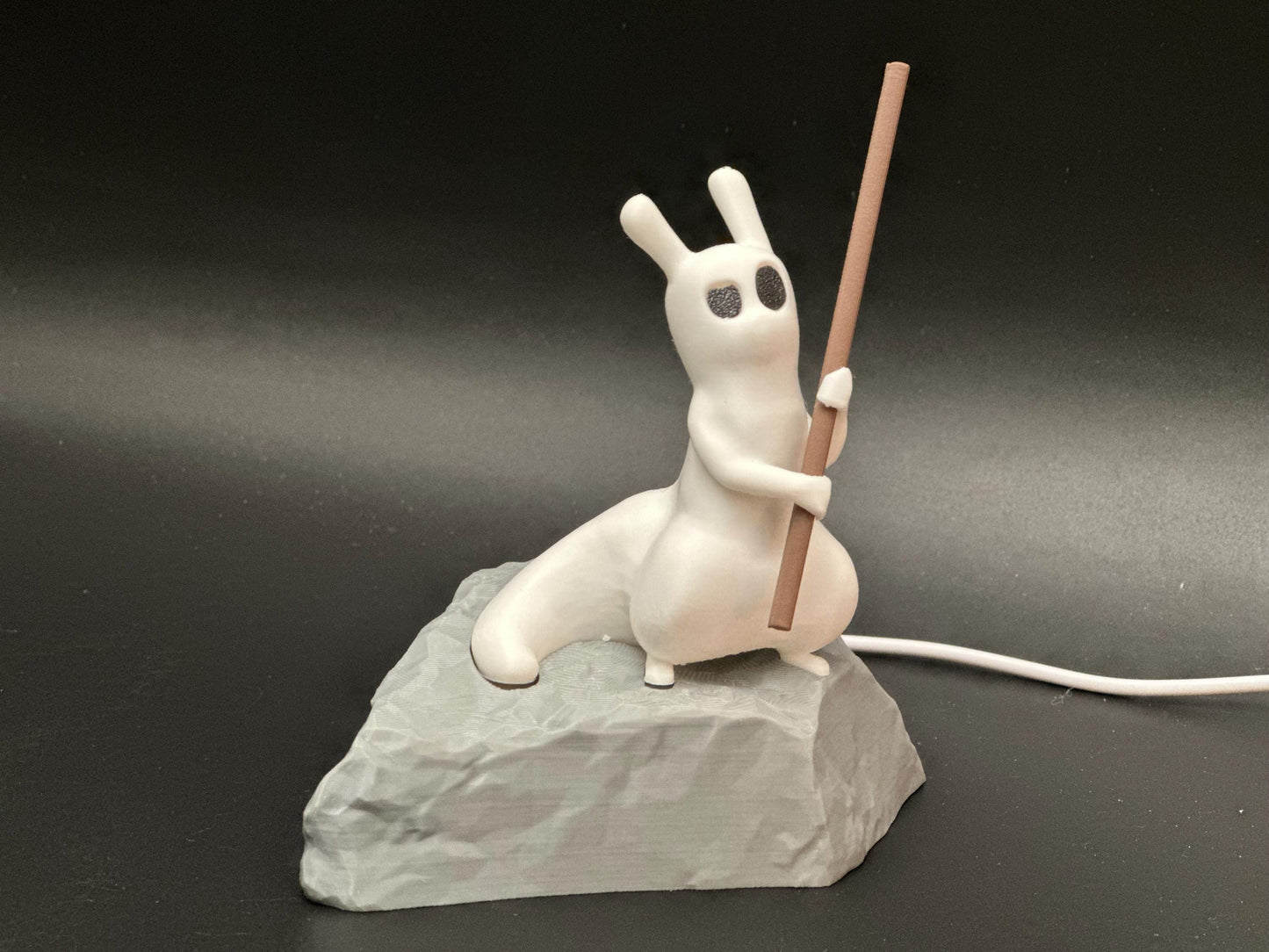 Whimsical Cat Adventurer with Slug Tail Light