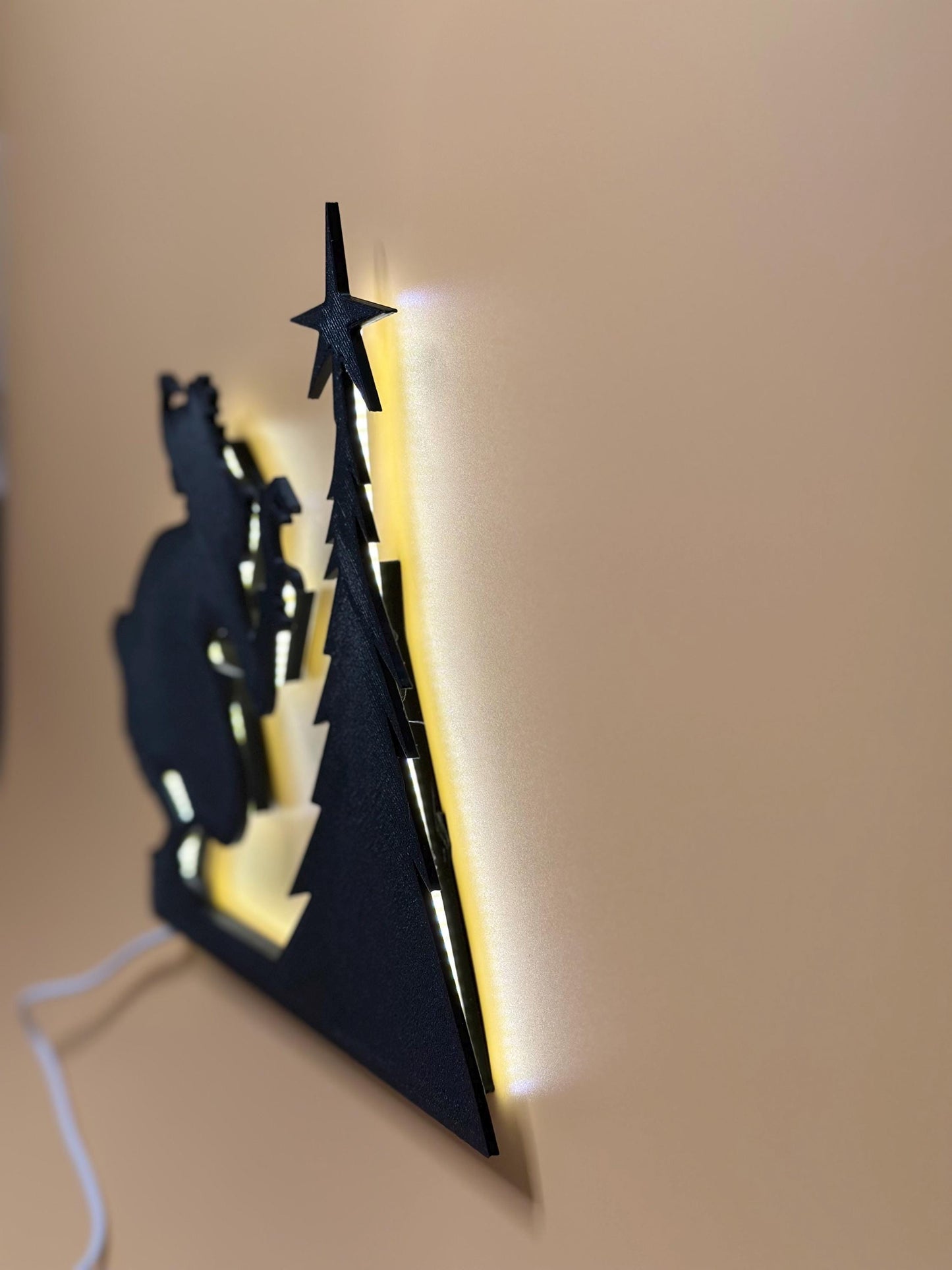 Side view with light on
