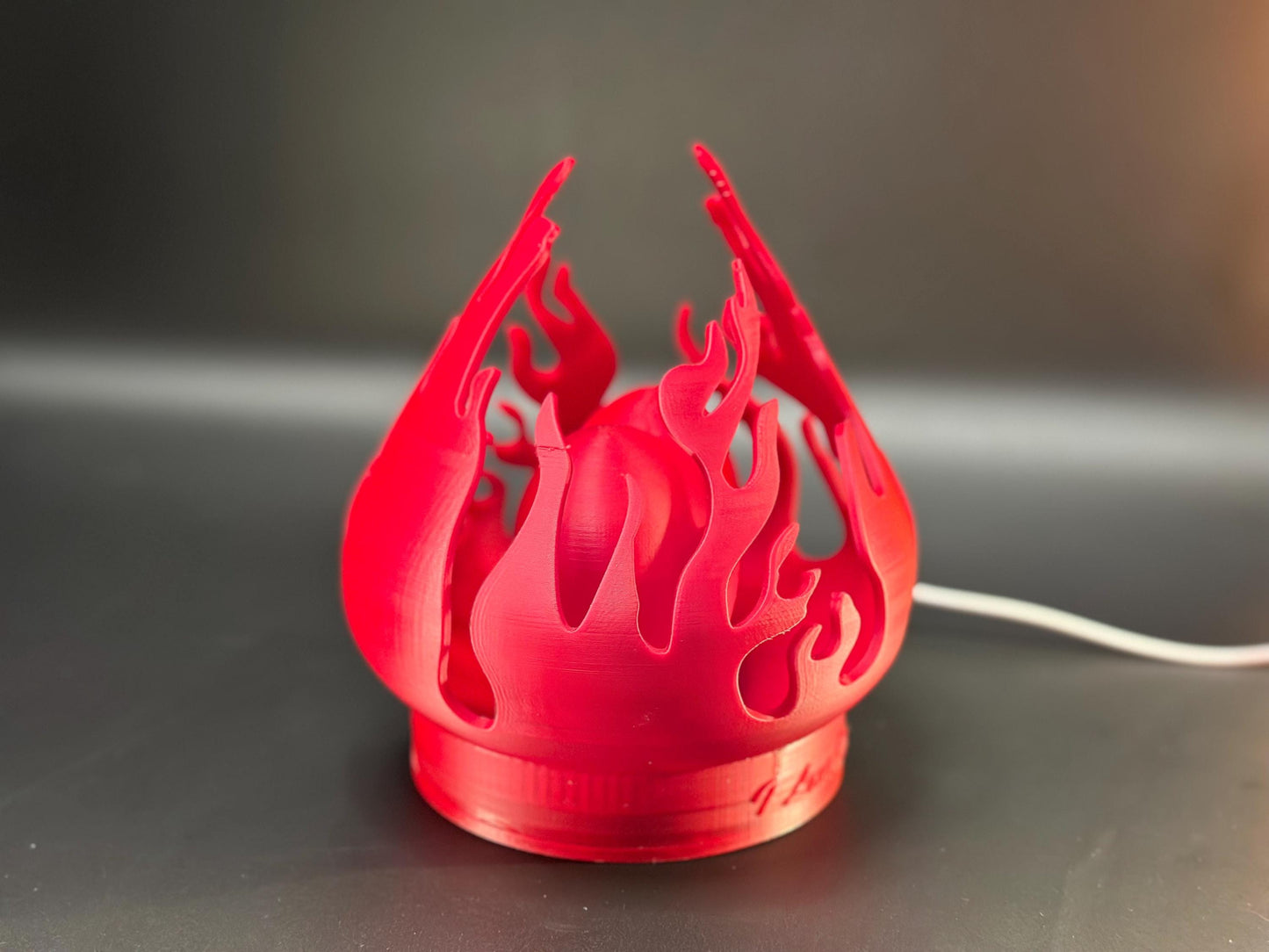 Deep Red Heart Lamp - Anniversary Personalized Gift from Boyfriend