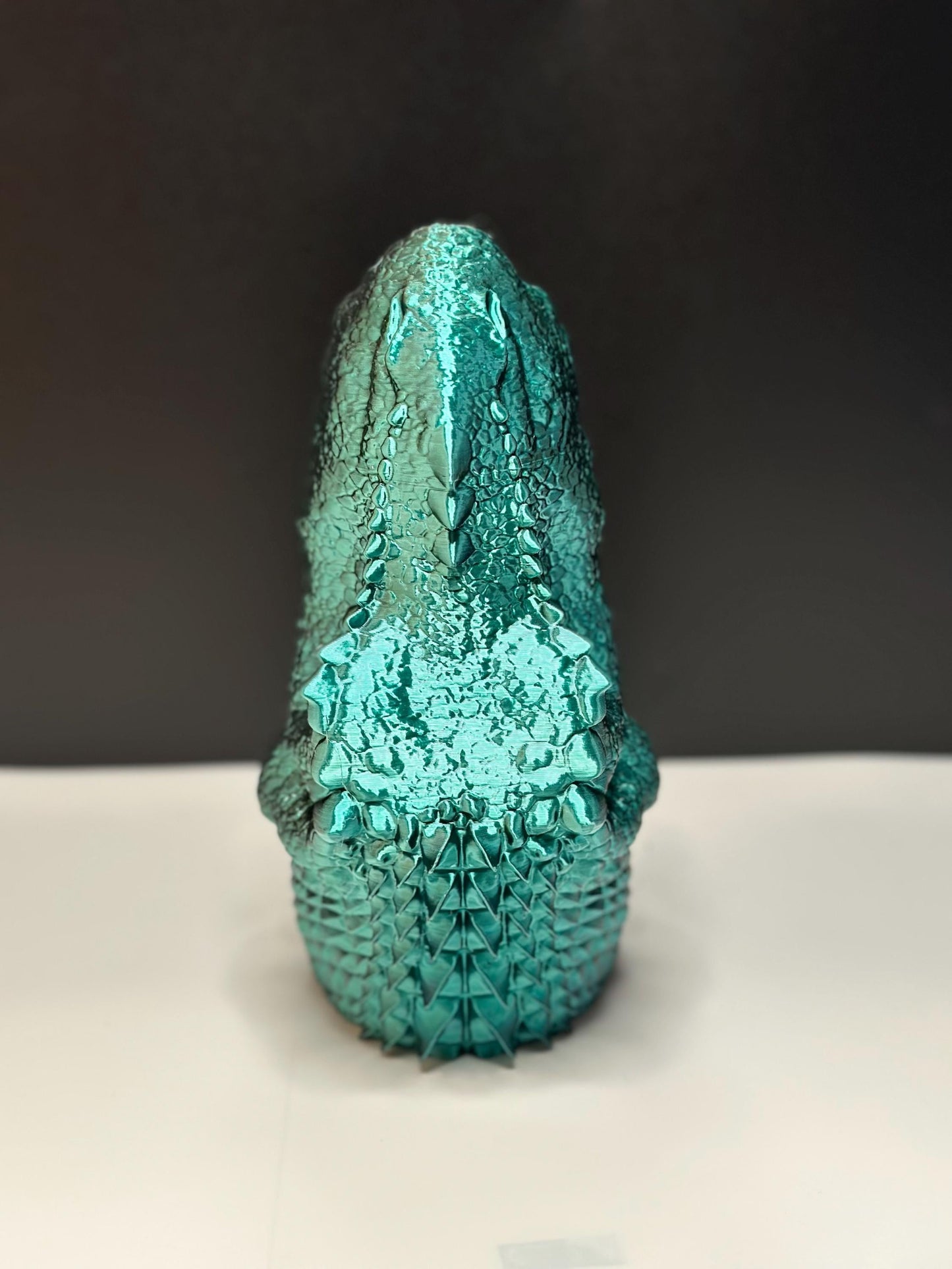 Green Dinosaur Head Wall Sculpture for Imaginative Decor