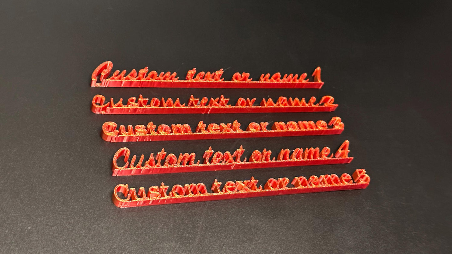 Personalized White, Red and Gold Desk Organizer with Name Tag