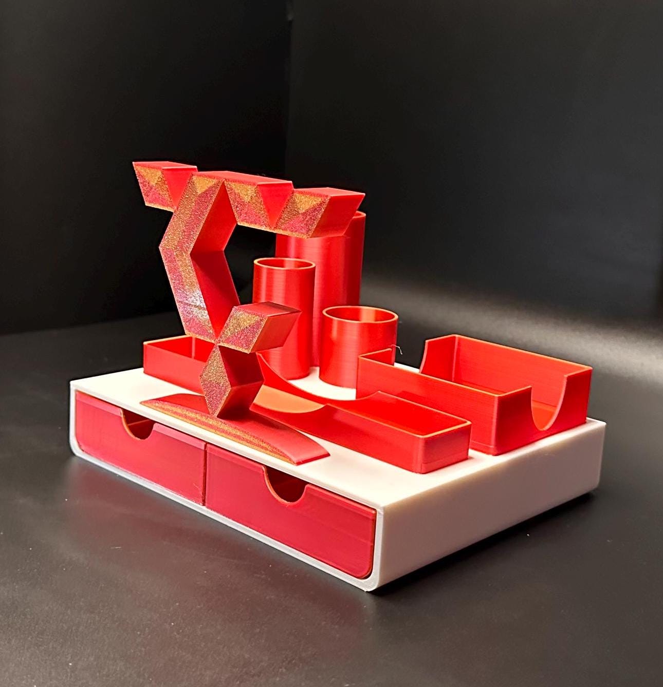 Carat β Seventeen Fan Storage with Drawers for Desk Organizing