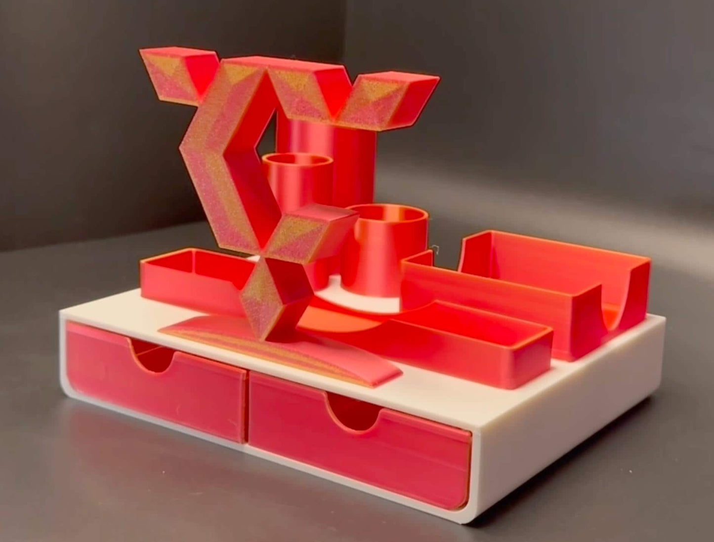 Carat β Seventeen Fan Storage with Drawers for Desk Organizing