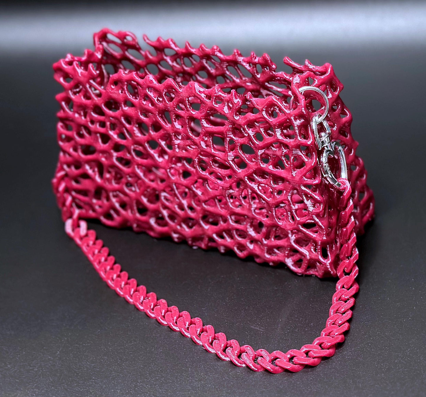 Wine Red Ocean-Inspired Eco Purse with Sustainable Materials