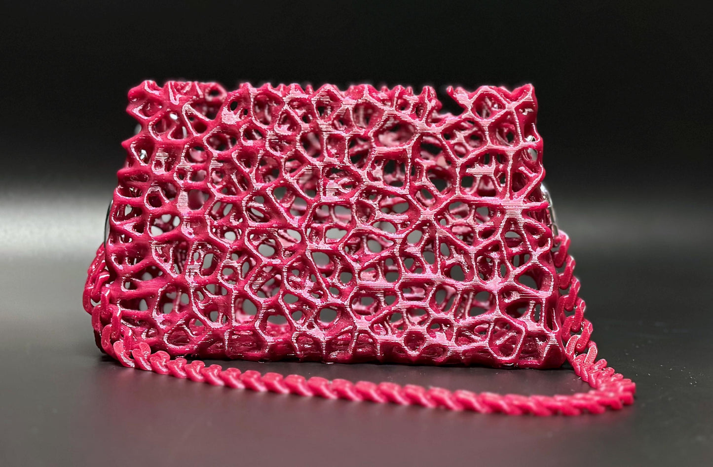 Wine Red Ocean-Inspired Eco Purse with Sustainable Materials