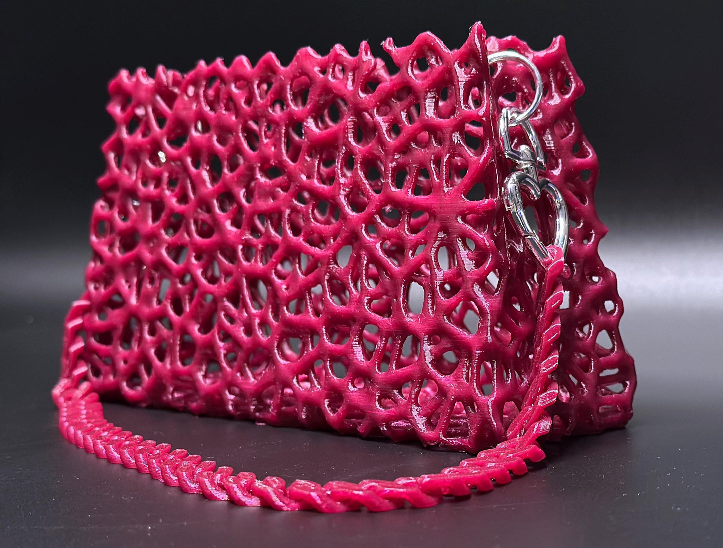 Wine Red Ocean-Inspired Eco Purse with Sustainable Materials