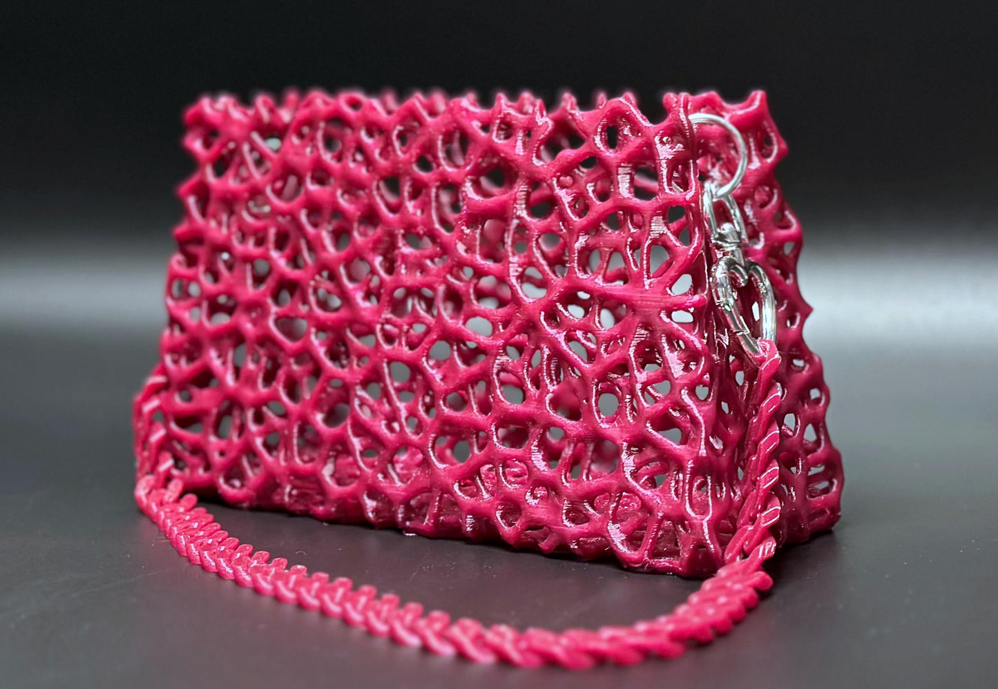 Wine Red Ocean-Inspired Eco Purse with Sustainable Materials
