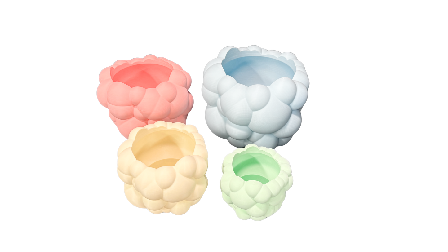 Eco Friendly Planter – Playful Bubble Design | 3D Printed Sustainable Pots