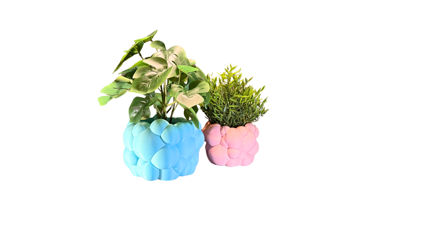 Eco Friendly Planter – Playful Bubble Design | 3D Printed Sustainable Pots