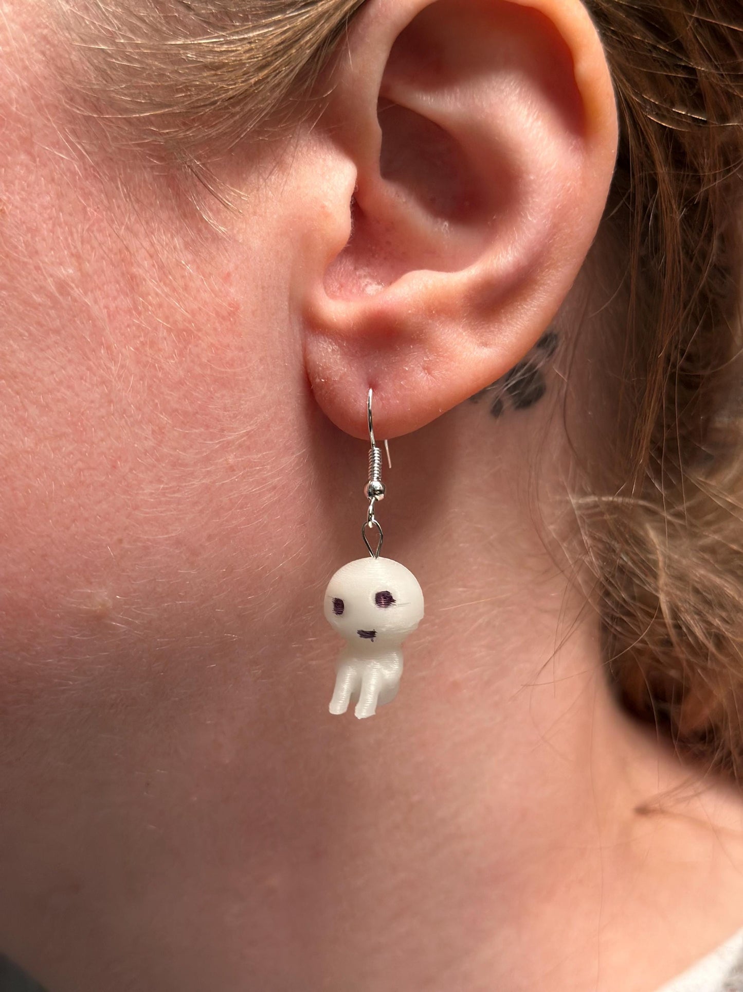 Mystical Glowing Kodama Forest Spirit Earrings: Enchanting Fantasy Jewelry for Anime & Nature Lovers