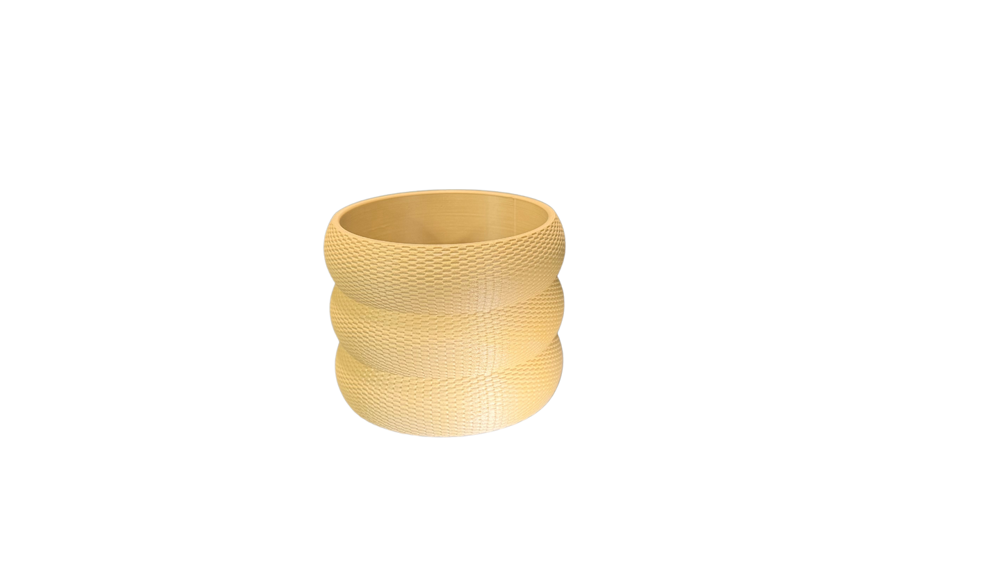 3D Printed Planter – Textured Eco Friendly Pot with Bubble Texture Design