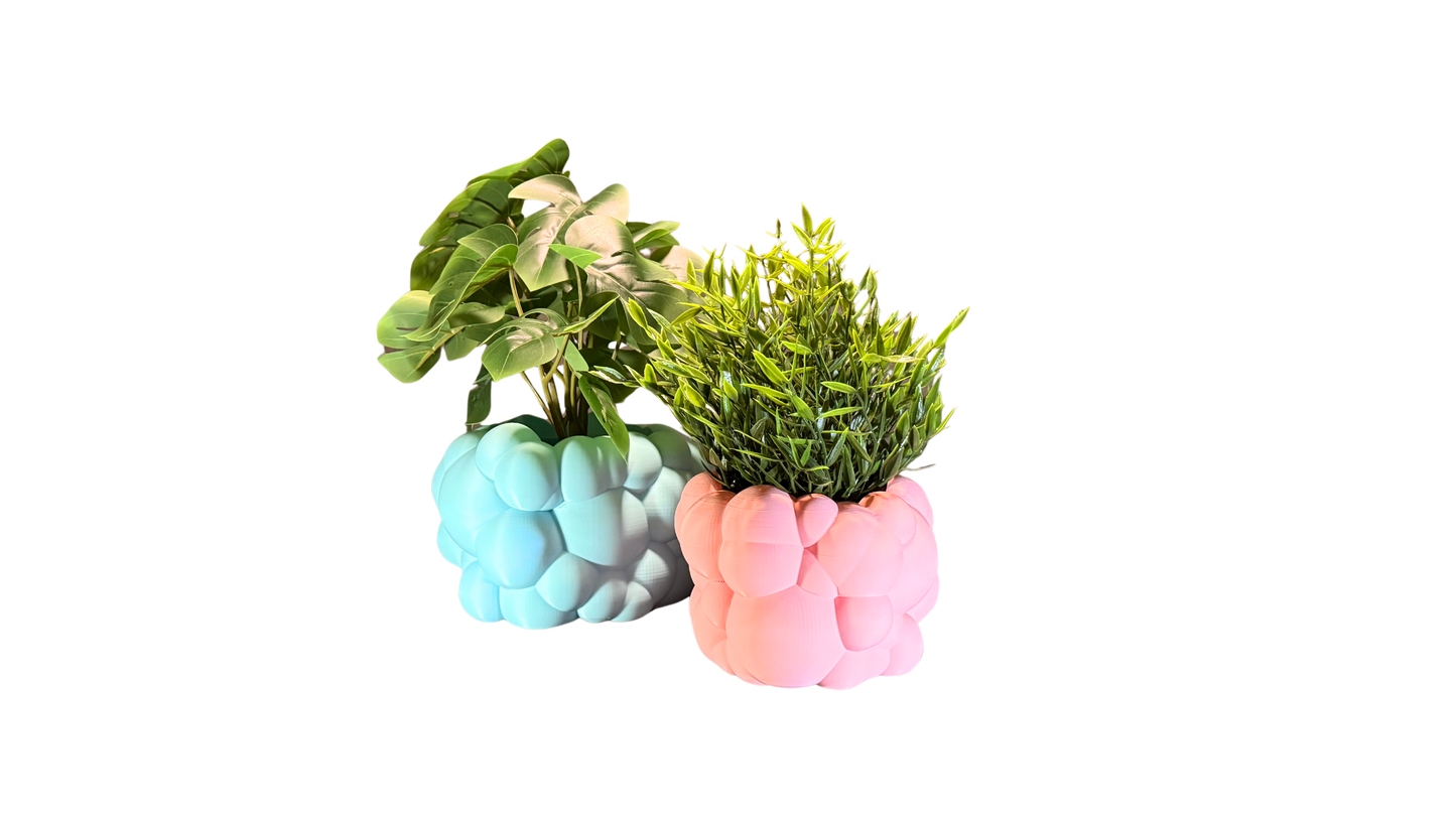 Eco Friendly Planter – Playful Bubble Design | 3D Printed Sustainable Pots