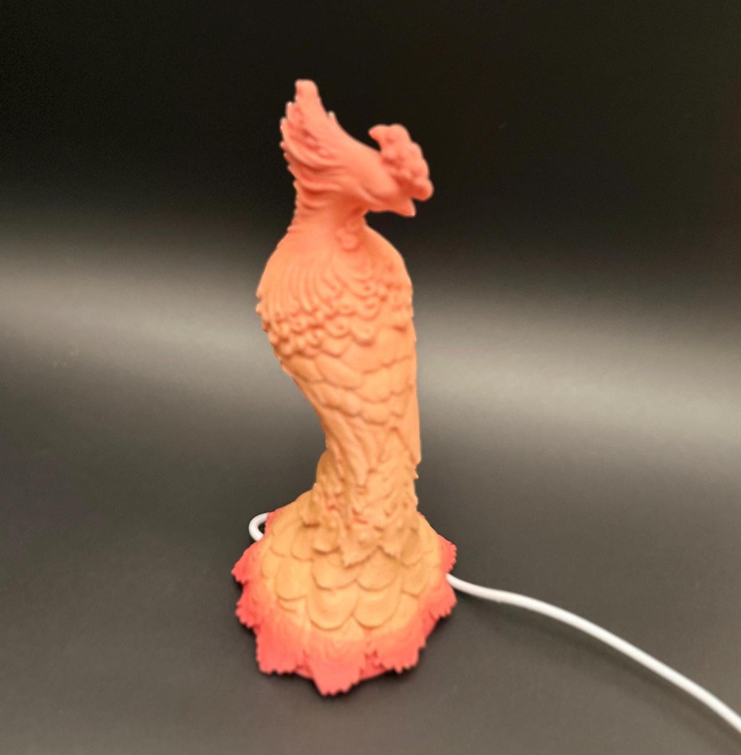 Mystical Phoenix LED Lamp: Glowing Firebird with Flame Effect - Unique Fantasy Home Decor Gift